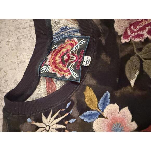 NWOT Johnny Was CELESTIN embroidered SIDE SLIT SWEATSHIRT az XL - Picture 5 of 6